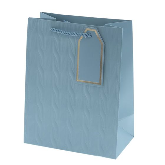 Пакет подарочный (бумага 210г/м2, блок 12шт), L18 W10 H23 см, 8в.