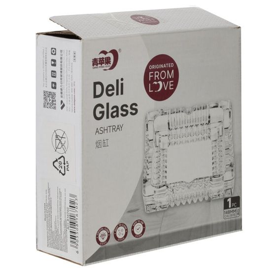 Пепельница, L15 W15 H4 см