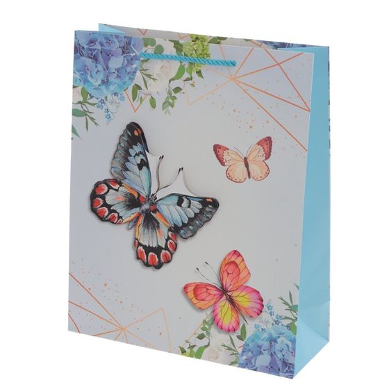 Пакет подарочный (бумага 210г/м2, блок микс 12шт), L26 W10 H32 см, 4в.