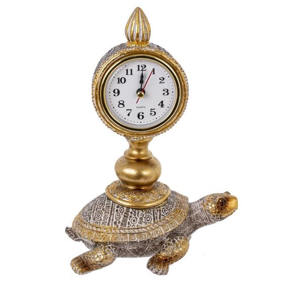 Часы настольные декоративные &quot;Черепаха&quot;, Д15 Ш10 В20,5 см