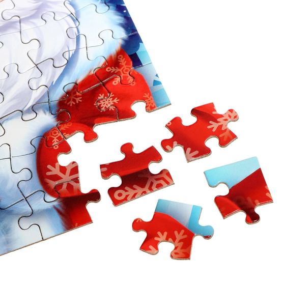 !09 Термостакан 2 штуки с пазлом «Дракончик и Дедушка Мороз», 54 элемента, 350 мл