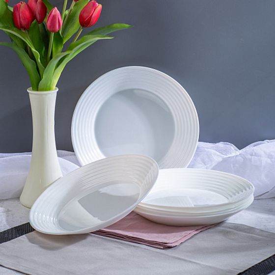 Столовый набор АРЕНА БЛЭК ЭНД УАЙТ 18 предметов