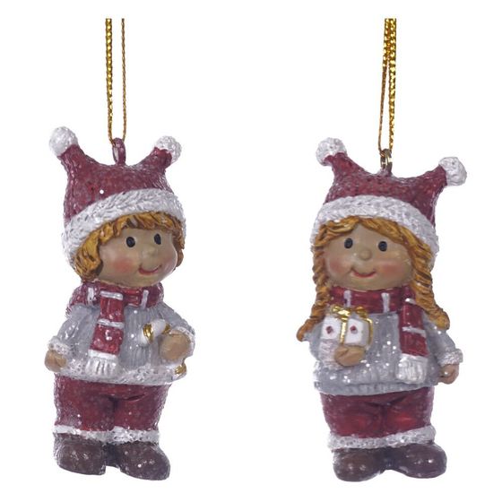 Фигурка декоративная подвесная &quot;Дети&quot;,  L3 W2,5 H6,5 см, 2в.