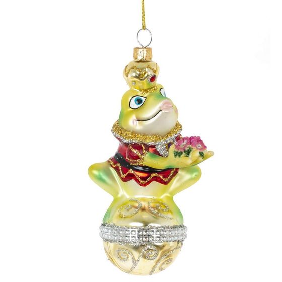 Украшение новогоднее "Лягушка", L7 W6 H14 см