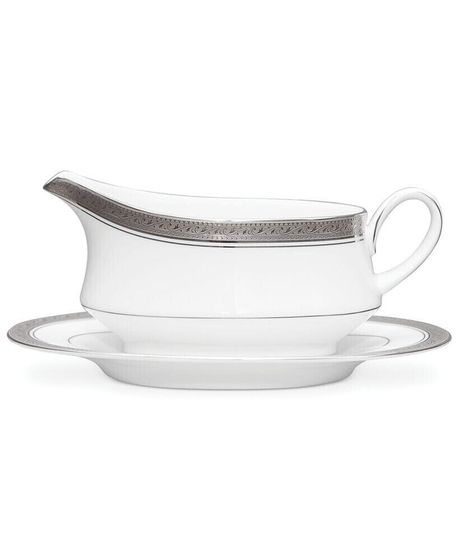 Dinnerware, Crestwood Platinum Gravy Boat with Stand