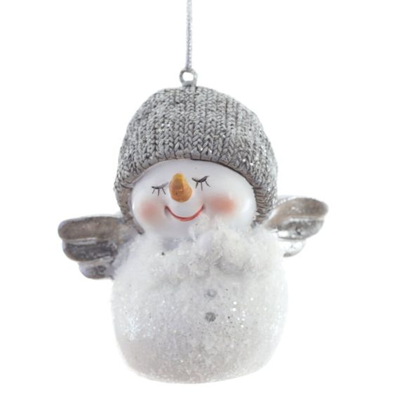 Фигурка декоративная подвесная &quot;Снеговик&quot;,   L5,5 W4,5 H7,5 см, 2в.