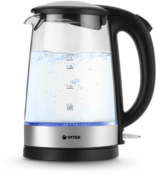 Чайник электрический Vitek VT-8807 1.7л 2200Вт серебристый