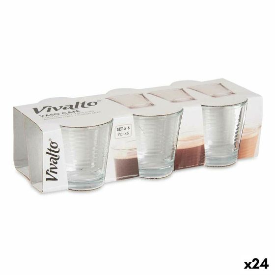 Набор стаканов Vivalto 3503/WH6 Прозрачный Cтекло 90 ml (24 штук)