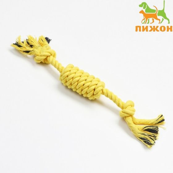 Игрушка канатная &quot;Конфета&quot;, до 30 см, до 55 г, жёлтая