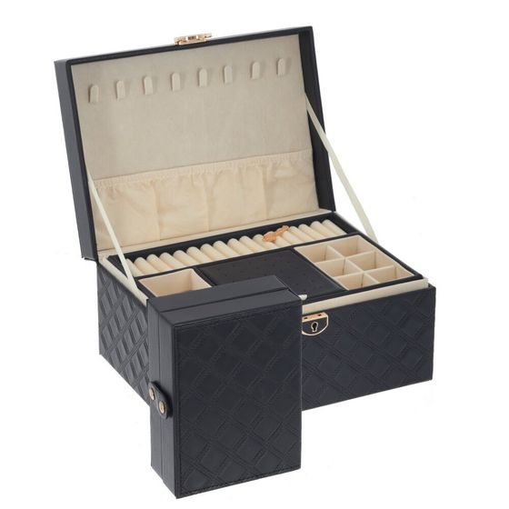 Шкатулка для украшений с дорожным футляром, Д25 Ш18 В12,5 см