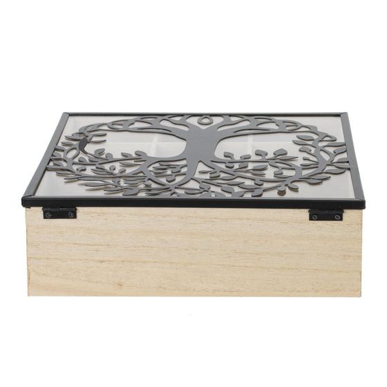 Шкатулка для чайных пакетиков, L24,5 W24 H7,5 см