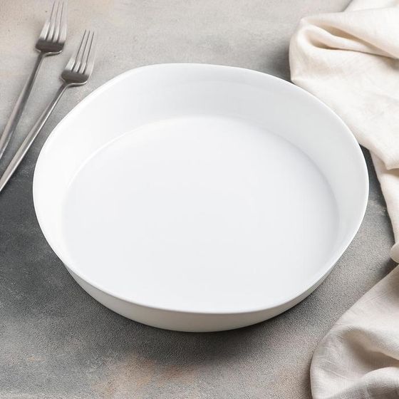 Форма для запекания Luminarc Smart Cusine, 2,2 л, d=28 см, стеклокерамика, белая