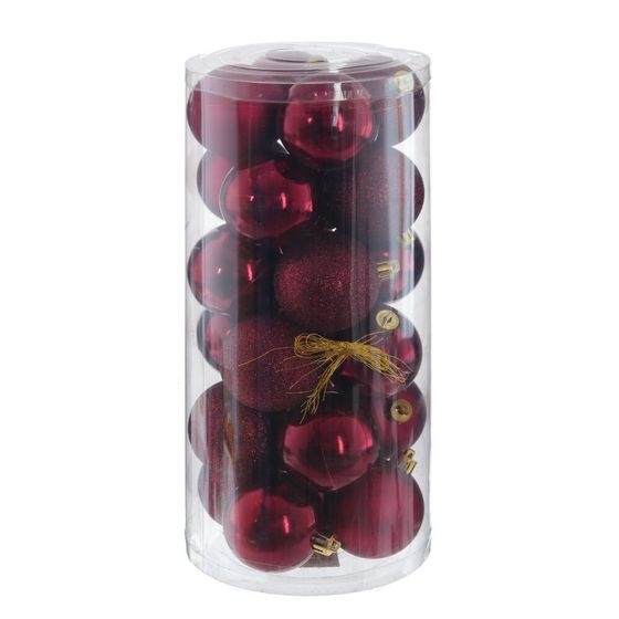 Набор из 24шт Украшение новогоднее &quot;Шар&quot;, D 6 см, L14 W14 H30,5 см