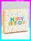 !09 Коробка (набор 4 штуки) крышка-дно, сборная "Happy birthday" 21 х 15 х 7 см