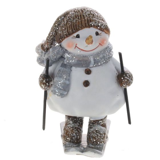 Фигурка декоративная &quot;Снеговик&quot;, L5,5 W5 H7,5 см, 2в.