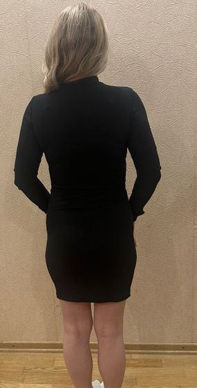 !09 Платье Zamira (лапша) размер М цвет черный