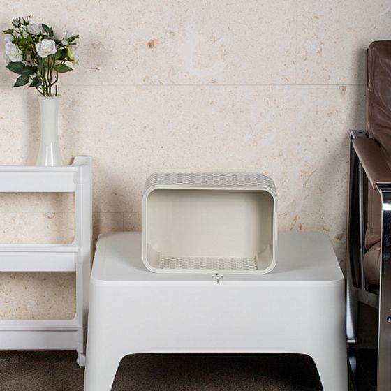 Корзина RATTAN STYLE BOX S  крышка кремовая