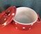 !09 Супница-кокотница круглая с крышкой, диаметр 10,5 см., высота 8,5 см. Франция Цвет красный