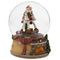 Фигурка декор в стекл шаре &quot;Дед Мороз на лошадке&quot; (муз и вьюга, 3xAAA н/п), D 15 см, L14 W14 H19 см