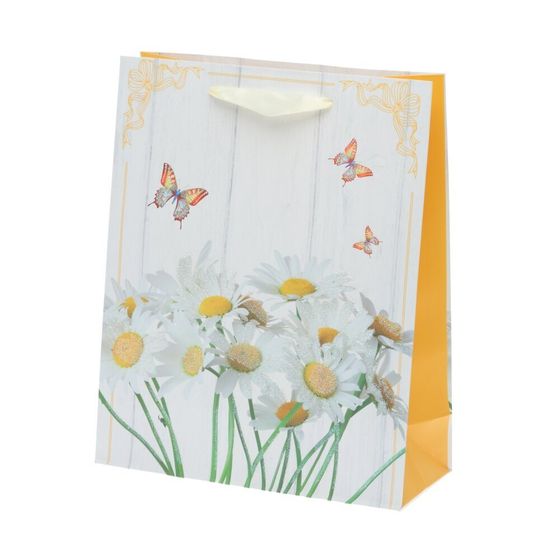 Пакет подарочный (бумага 210г/м2, блок микс12шт), L26 W10 H32 см, 4в.