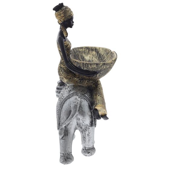 Фигурка декоративная &quot;Африканка на слоне&quot;, L19 W10 H26 см