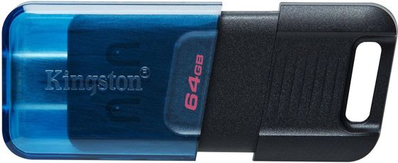 Флеш диск 64Gb Kingston DataTraveler 80 M Type-C DT80M/64GB USB3.2 черный