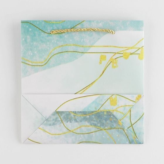 !09 Пакет «Голубая лагуна» подарочный (набор 4 штуки) 20 х 20 х 8 см.