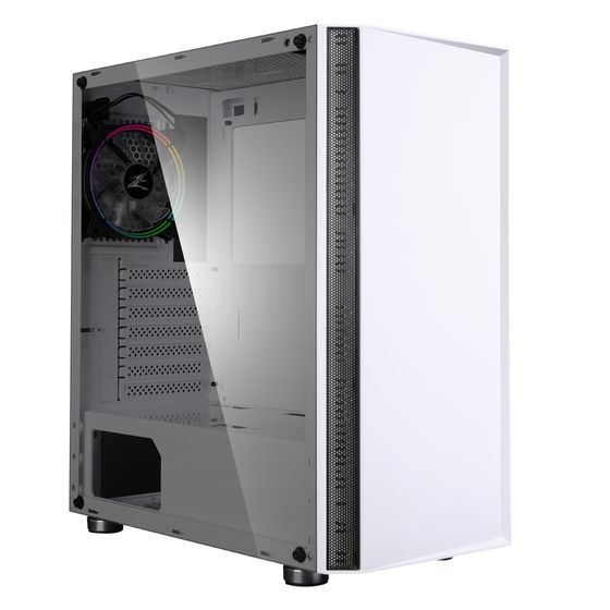 Корпус Zalman R2 White (3xUSB, 2xAudio, 20мм FAN, прозрачная стенка-закаленное стекло, ATX, без БП)