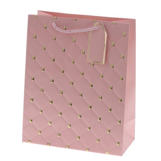 Пакет подарочный (бумага 210г/м2, блок 12шт), L26 W12 H32 см, 8в.