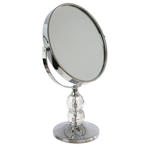 Зеркало настольное двустороннее с увеличением, L11 W7 H20 см