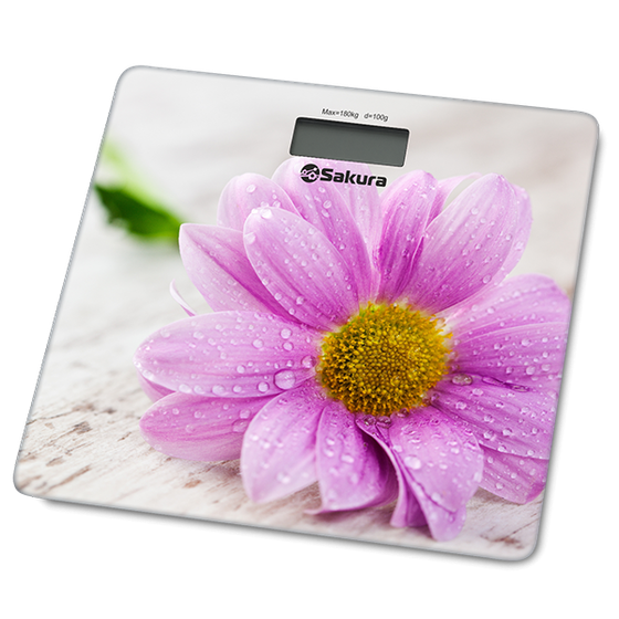 Весы напольные Sakura SA-5072GW 180кг герберы