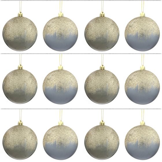 Набор из 12шт Украшение новогоднее Шар &quot;Алмазная роскошь&quot;, D 8 см, L35 W27 H8,5 см