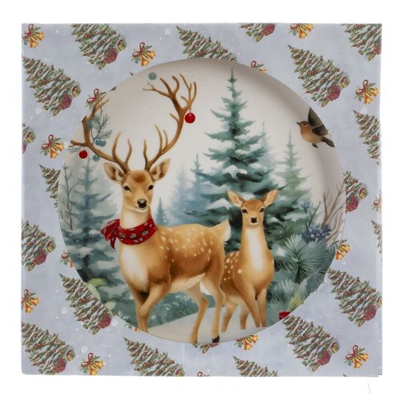 Тарелка &quot;Олени&quot;, L20 W20 H2 см