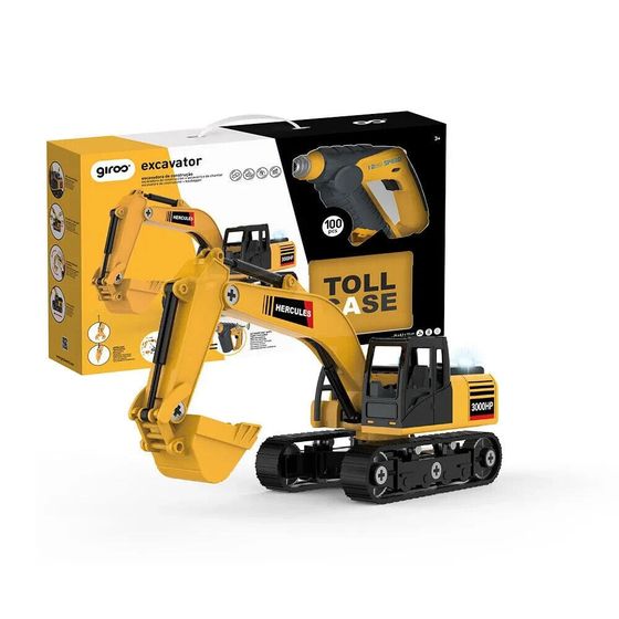 GIROS Build Diy L&amp;S Excavator 100 pieces