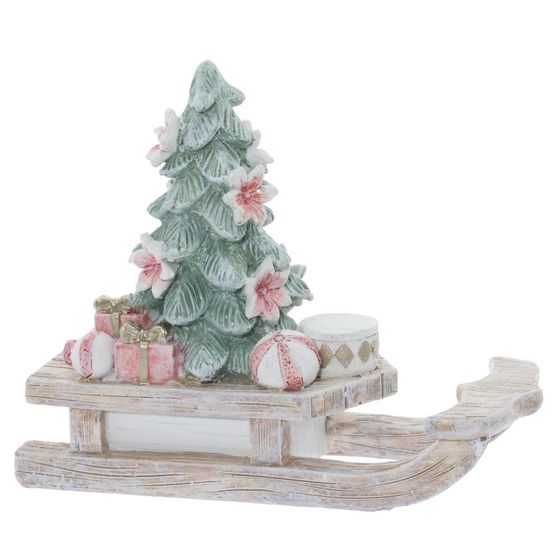 Фигурка декоративная &quot;Елочка на санках&quot;, L12,5 W5 H10,5 см