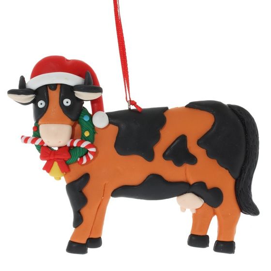 Украшение новогоднее &quot;Коровка&quot; L13 W2 H10 см, 3 в.