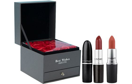 MAC 520 Lipstick Box Makeup Sets Easy-to-Blend Velour Matte Mist Complexion 3g*2