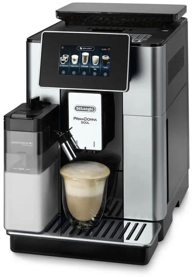 Кофемашина DeLonghi ECAM610.55.SB 1450Вт черный/серебристый