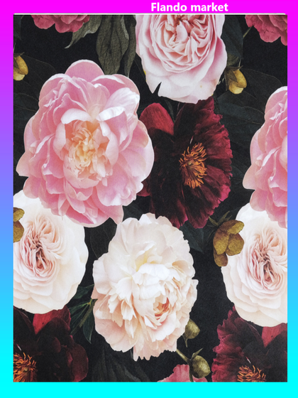 !Бумага крафтовая 2 листа «Цветы», 50 × 70 см