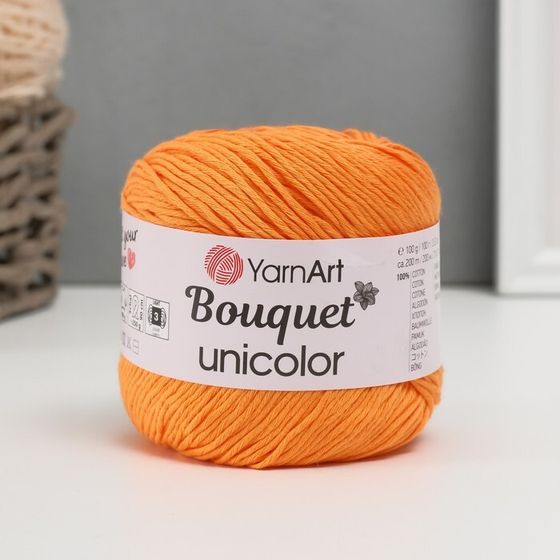 Пряжа &quot;Bouquet Unicolor&quot; 100% хлопок 200м/100г (3214 персик)