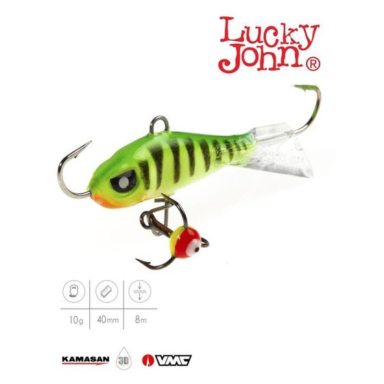 Балансир Lucky John BALTIC 4 + тройник, 4 см, цвет 24, блистер