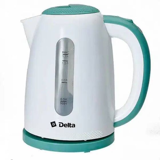 Чайник электрический Delta DL-1106 1,7л 2200Вт белый с мятным