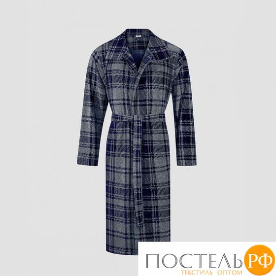 Togas СКОТТ серо-синий Халат XL(52), 55% поливиск/30% бамб/15% хл, 300 г/м2