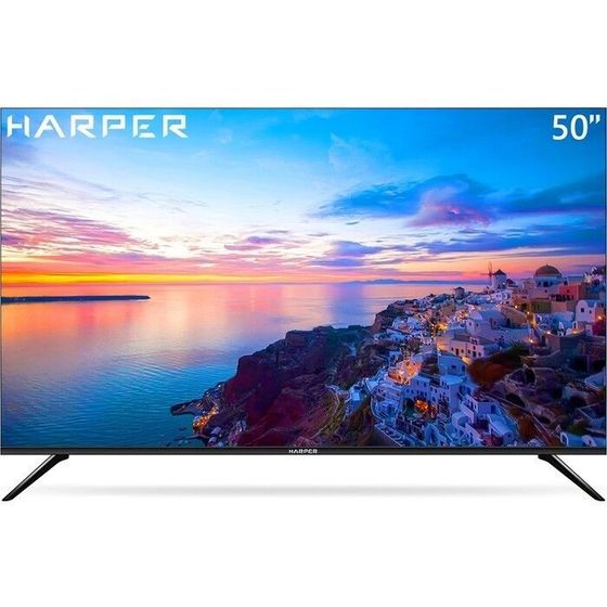 Телевизор LED 50&quot; Harper 50U661TS черный 4K SmartTV безрамочный