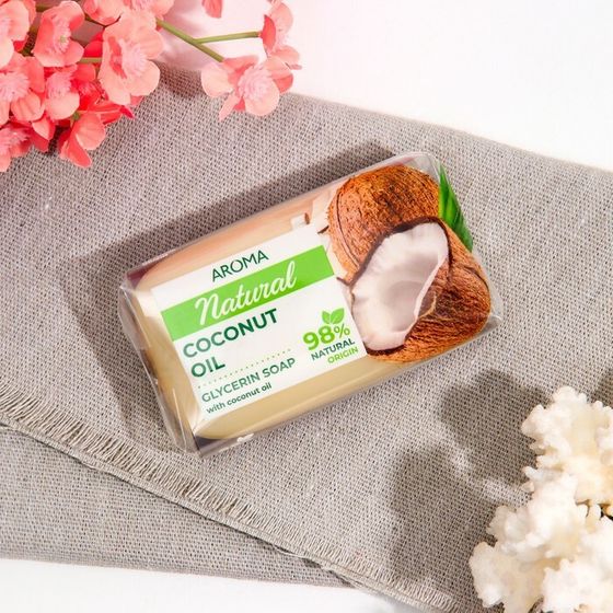 Мыло туалетное &quot;Aroma Natural Сoconut oil&quot; с кокосовым маслом, 100 гр