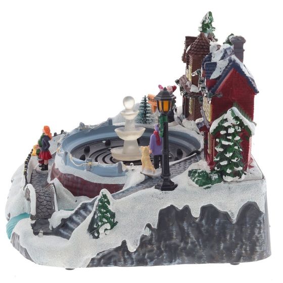 Фигурка декоративная &quot;Рождество&quot; (4 мелодии, подсвет, движ, фонтан 3xAA н/п, +USB), L26,5 W23 H19 см