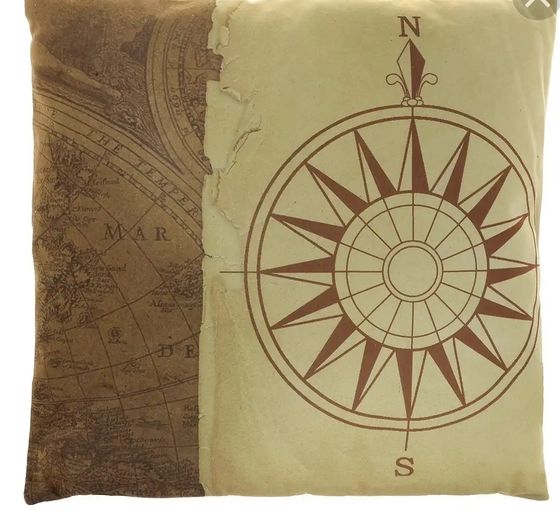 !09 Подушка декоративная "Навигация" 45*45 см.