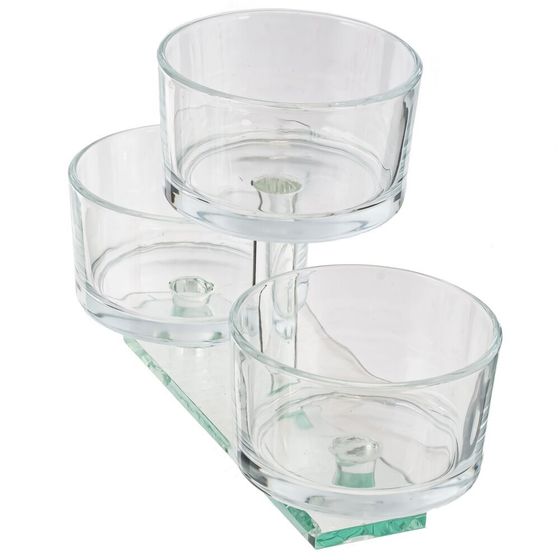 Подсвечник для 3-х свечей, L22 W9 H14 см