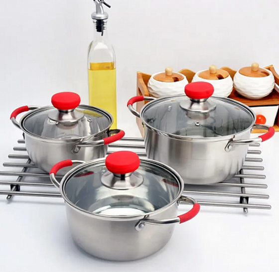 Кастрюля с крышкой AZIMUT 24х13.5см 5.8л