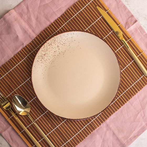 Тарелка обеденная OH!SPLASH бежевый 24см